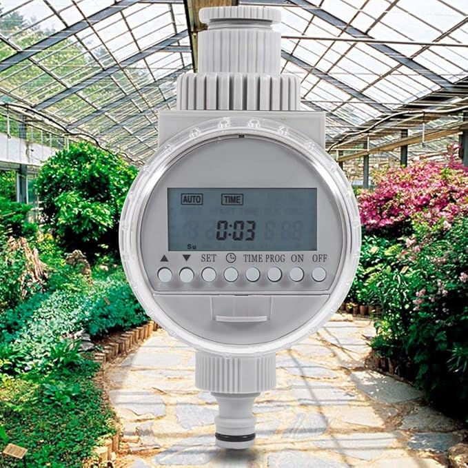 Solar Power Irrigation Timer for Garden Lawn Greenhouse Drip System Automatic Watering Controller Programmable Sprinkler Standard Hose Faucets