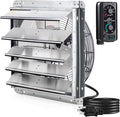 iLIVING 18" Wall Mounted Shutter Exhaust Fan, Automatic Shutter, with Thermostat and Variable Speed controller, 0.85A, 1736 CFM, 2600 SQF Coverage Area Silver (ILG8SF18V-ST)