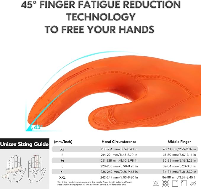 Vgo... NGG X1 Chemical Resistant Work Gloves,Starﬁsh-Gen Seamless Gription Work Gloves,Reusable,Waterproof (TP1147)
