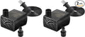 Simple Deluxe 80 GPH Submersible Pump with Adjustable Intake & 6' Waterproof Cord for Hydroponics, Aquaponics, Fountains, Ponds, Statuary, Aquariums & more, Black (Pack of 2)