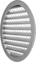 8 Inch Aluminum Soffit Vent Cover - Round Industrial Air Vent Louver for Wall, House, Garage - Wire Screen Mesh Crawlspace Louver Grille - Register Exhaust, Intake Gable Grill