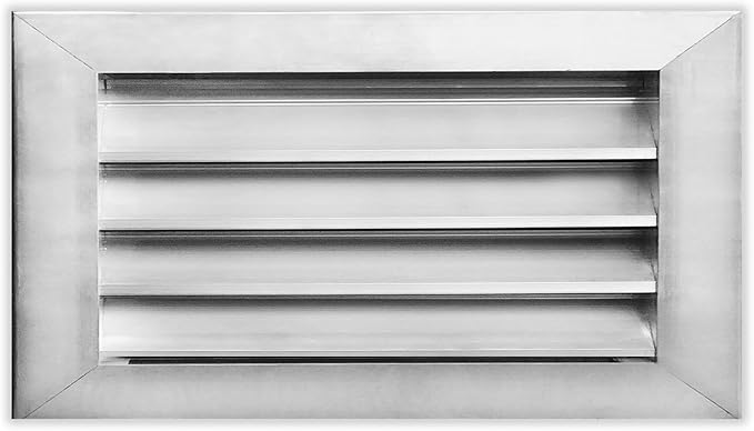 HVAC Premium 24"W x 10"H Aluminum Exterior Gable Louver Vent for Walls & Crawlspace - Weather-Resistant Air Grille with Screen Mesh - [Outer Dimensions 25.75"W x 11.75"H]