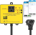 Wi-Fi Smart Power Failure Alarm with Surge Protector, Remotely Monitor and Control Your Refrigerator Via App, Ensuring The Safety of Refrigerator and Food Stored Inside, Yellow