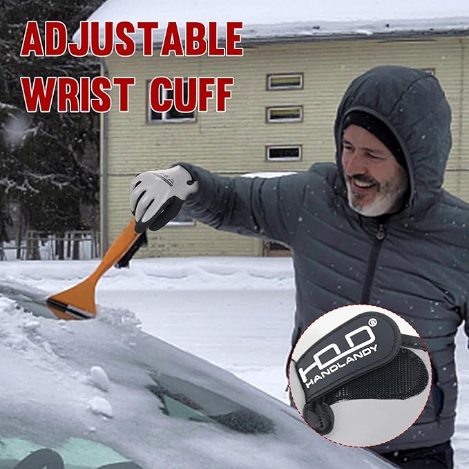 AIGEVTURE Waterproof Winter Work Gloves,Cold Weather Insulated Work Gloves Thermal Liner Superior Grip Latex Coating Warm for Outdoor XX Large