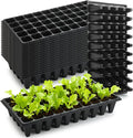 RooTrimmer 50-Pack Extra-Deep 50 Cell Seed Starter Trays, 3.55" Cone-Shaped Plug Trays for 1020 Flats, Heavy-Duty Plastic Germination Trays for Greenhouse, Garden & Urban Farming