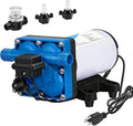 DC HOUSE 110V RV Camper Water Diaphragm Pump with Power Plug, 42-Series 5.5GPM 70PSI High Pressure, On Demand Self Priming Booster Pump for Kitchen, Bathroom, Garden Hose, Rain Barrel & Marine Use