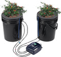 VEVOR DWC Hydroponics Grow System, Hydroponic Growing System with Top Drip Kit, Deep Water Culture 5-Gallon 2 Buckets, with Air Pump, Air Stones and Water Level Device for Leafy Vegetables