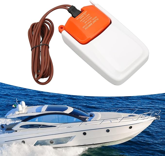 Boat Float Switch, 12V 24V 32V Automatic Marine Bilge Pump Switch, Good Sealing, Submersible - Reliable Pump Operation, Heavy Duty ABS, Easy Installation for Marine Use