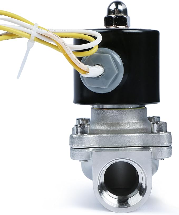 U.S. Solid Smart Solenoid Valve - 3/4 inch Wi-Fi APP-Controlled Stainless Steel Solenoid Valve, 110V AC