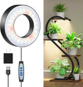 Wiaxulay Grow Lights for Indoor Plants, 48 LEDs Full Spectrum LED Plant Grow Light, Under Cabinet Grow Lamp with Auto Timer 6/12/16 Hrs, 3 Lighting Mode, 5 Brightness Levels, One Head (3.5in)