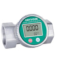 Waterproof 1.5 Inch Digital Diesel Fuel Flow Meter, EMI Protection, 10.5-74 GPM Inline NPT Thread Fuel Meter for Water, Diesel, Gas Oil, Gasoline, Kerosene, Methanol, and Other Liquids