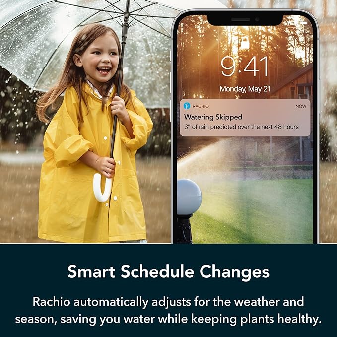 Rachio 3 Smart Bundle: Includes Rachio 3rd Generation-16 Zone Smart Sprinkler Controller (Alexa Compatible w/ Hyperlocal Weather Intelligence Plus & Rain Skip) & Rachio Weatherproof Outdoor Enclosure