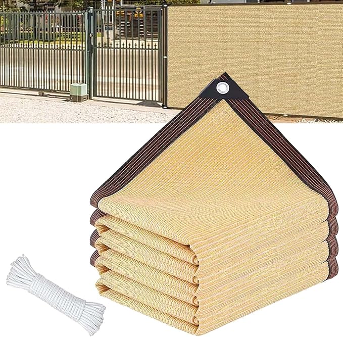 95% Shade Cloth for Garden 3 6.6 30FT Sun Shade Net for Greenhouse, Sunblock Mesh Tarp with Grommets, Sun Shade Canopy for Outdoor, Patio, Plant Shading, Chicken Coop Cover(40x40ft)
