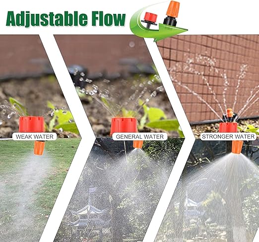 Drip Irrigation System, 164FT Garden Irrigation System 1/4, Blank Distribution Tubing Watering Drip Kit Automatic Irrigation Equipment for Garden Greenhouse, Flower Bed,Patio,Lawn