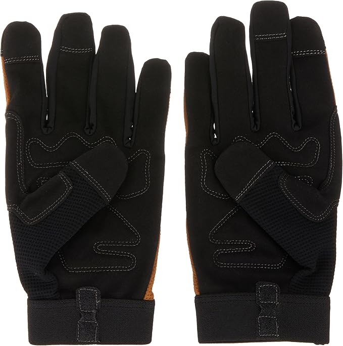 Custom Leathercraft124L Workright Flex Grip Work Gloves, Shrink Resistant, Improved Dexterity, Tough, Stretchable, Excellent Grip , Assorted