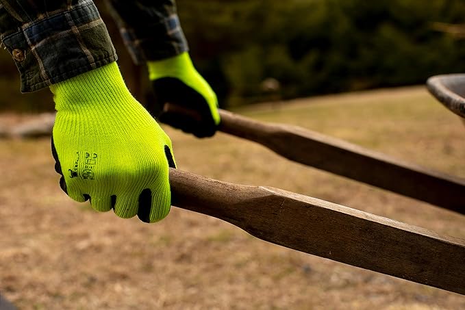 G & F Products Rubber Coated Work Gloves Dozen Pack, Double Layer for Construction, Gardening, Heavy Duty Use