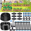 240FT Drip Irrigation System Kits, Quick Connect Automatic Garden Watering System for Raised Bed, Potted Plants, Lawn, Greenhouse with 1/2 inch Hose 1/4 inch Tubing and Accessories