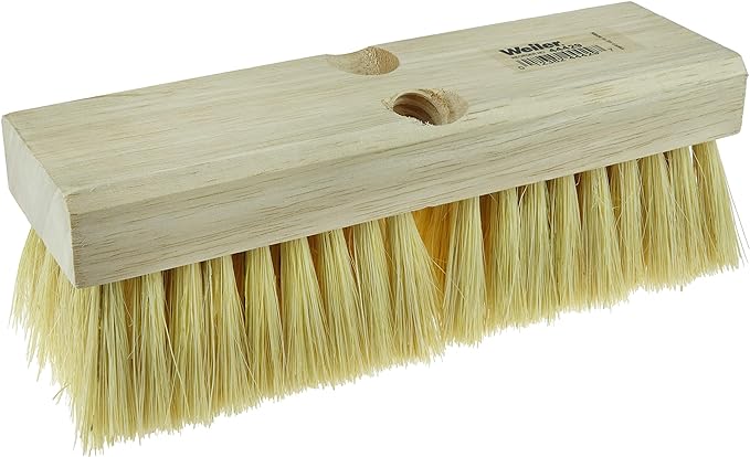 Weiler 44028 Deck Scrub Brush, White Tampico Fill, 10