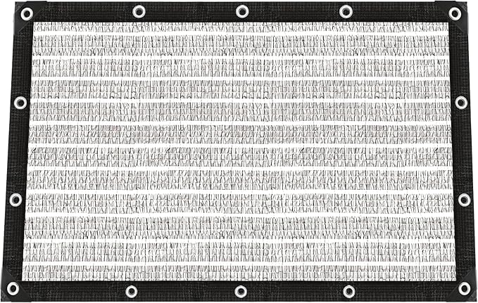 80% Silver Shade Cloth for Garden,Pergola,Greenhouse,Chicken Coop,Kennels,Shade Cloth with Grommets,Simple Hanging Covers
