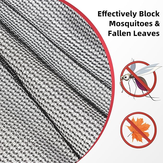 40% Shade Cloth, 8x10FT Black Heavy Duty Mesh Screen Tarp with Grommets for Patio, Canopy, Garden, Porch, Greenhouse, Pools, Garage