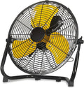 12 Inch Portable Metal Floor Fan, 3 Speed Table and Shop Fans with 180° Tilt, Quiet and Durable, High Velocity Fan 1600 CFM, Ideal for Bedroom, Garage, Workshop