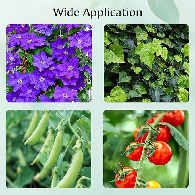 Garden Trellis for Climbing Plants, 2 in 1 Plant Trellis Rustproof Metal Pipe with Plastic Coated, 4Ft Plant Support for Potted Plant Outdoor Indoor, Plant Cages & Supports for Vines,1Pack