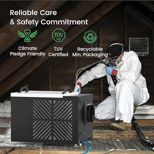 Waykar 216 Pint Commercial Dehumidifier with Pump and Drain Hose for Crawl Spaces, Basements, Ducted Industrial Use, and Water Damage Unit, for Spaces up to 8000 Square Feet, Smart Humidity Control