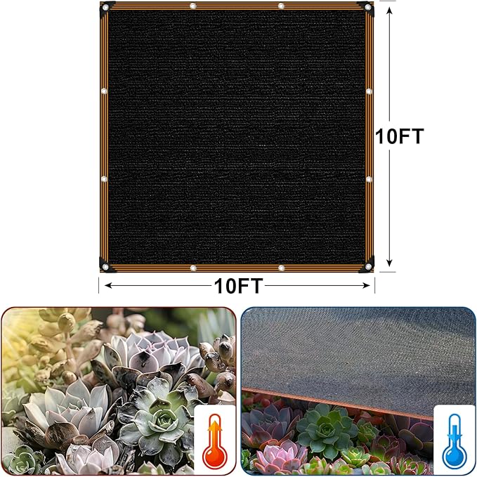 Shade Cloth - for Garden 90% Plant Shades Mesh Tarp with Grommets Outdoor Sun Shades Netting for Chicken Coop Greenhouse Vegetables Pergola Patio Cover