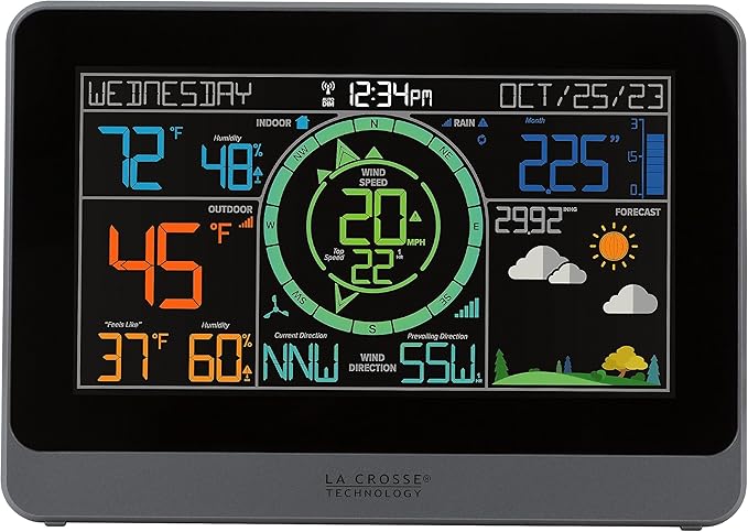 La Crosse Technology 328-1415 Wireless Professional Color Weather Station with Cyclone Sensor