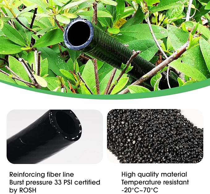 Maotong 20 FT 1/2 inch Drip Irrigation Tubing Main Line Hose for Garden Irrigation System