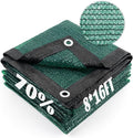 Cool Area 70% Sun Shade Cloth Mesh Tarp with Grommets for Plant Cover 8x16ft Patio Canopy Garden Pergola Greenhouse Car Barn Kennel Dark Green