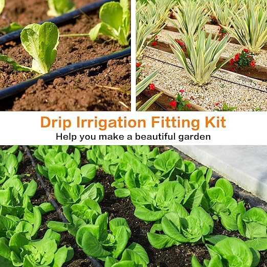 Drip Irrigation Fittings Barbed Couplings, 40 Pieces Drip Irrigation Coupler Connectors for 1/2 Inch Tubing, Drip Irrigation Tubing 0.600" ID 17mm Coupling Parts for Patio Lawn Garden Systems