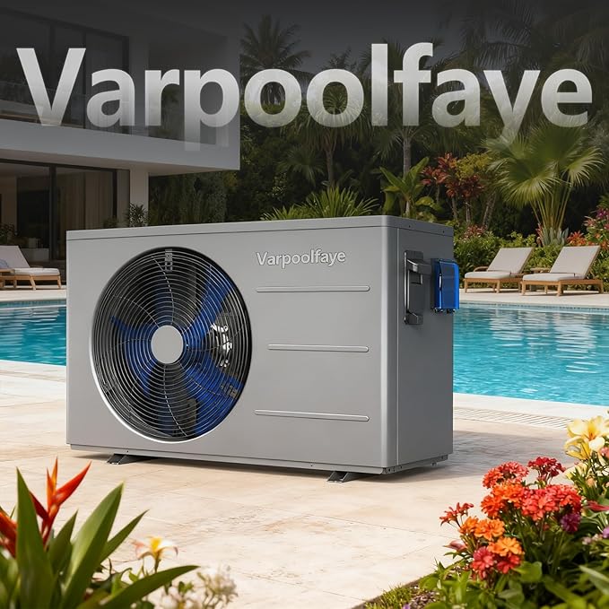 40000 BTU Swimming Pool Heat Pump, 12,000 Gallon Electric Pool Heater Above and Inground Pool,WiFi App Control, Heating or Cooling Pool Heater 220V/60Hz
