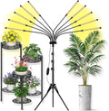 Grow Lights for Indoor Plants [ 10 in1 ] 500 LEDs, Full Spectrum Grow Light for Indoor Growing with Tripod Stand, Auto On/Off Timing 4/8/12H, Plant Grow Lights Indoor.