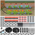 230FT Drip Irrigation Kit-221pcs Quick Connector Garden Watering System- Irrigation System Patio Misting Plant Watering System -1/4 inch 1/2 inch Irrigation Tubing Hose Adjustable Nozzle