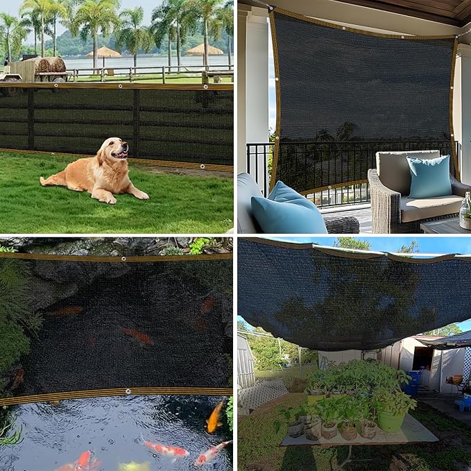 Shade Cloth - for Garden 90% Plant Shades Mesh Tarp with Grommets Outdoor Sun Shades Netting for Chicken Coop Greenhouse Vegetables Pergola Patio Cover