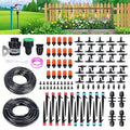 ASEVAT Drip Irrigation System Kit, 26FT+197FT Garden Watering System with Hose Distribution Tubing Drip Emitters Connectors,Automatic Drip Irrigation Kit for Plant,Greenhouse, Yard,Lawn,Patio