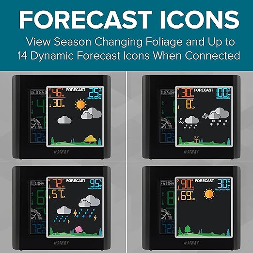 La Crosse Technology V11-TH Color Wireless WiFi Weather Station…