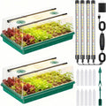 Seed Starter Tray, Seed Starter Kit with Grow Lights, Color Change Grow Lights for Seed Starting Kit, 3 Timming Set, Indoor Plant Growing Kit for Gardeners, Germination Trays Kits, Gardening Gifts