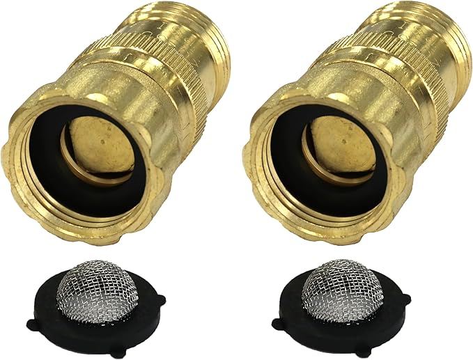 Vibrant Yard Co. Heavy Duty Brass Pressure Regulator 25 PSI for Drip Irrigation System and Soaker Hose with 3/4" Thread Connection