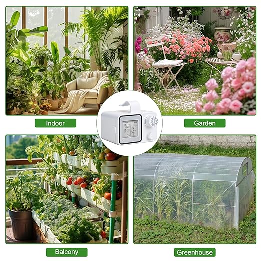 Automatic Plant Waterer, Indoor Plant Watering System with Dual-Mode for 20 Potted Plants, Adjustable Irrigation System Kit for Balcony Greenhouse（White）