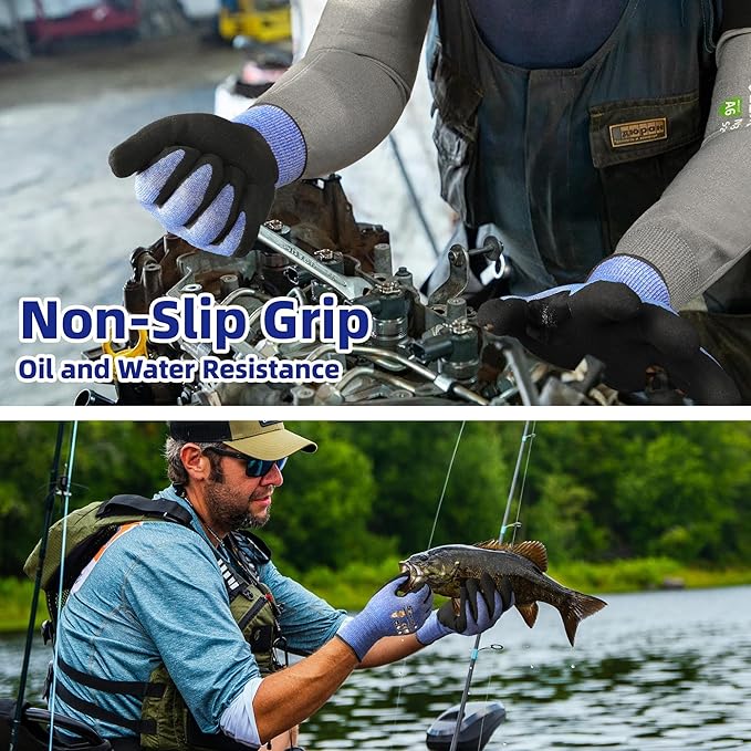 Schwer A4 AIR-SKIN Cut Resistant Work Gloves AR3900 with Extreme Lightweight & Thin, Grip Gloves for Fishing, Refined Work, Mechanic, Gardening, Touch-Screen, Non-PFAS, 3D-Comfort Fit, 2 Pairs, M