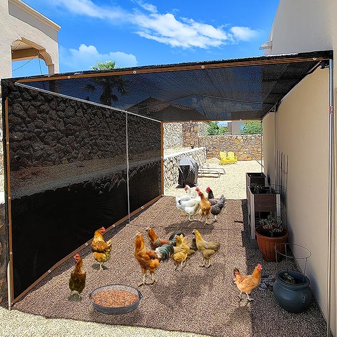 90% Shade Cloth -for Garden Plant,Resistant Shade Neting with Grommets Outdoor Sun Black Shades Cover Shading Antifreezing for Plant Pergola Patio Shade Mesh Tarp Greenhouse Chicken Coop