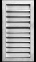 HVAC Premium 12"W x 22"H Aluminum Exterior Gable Louver Vent for Walls & Crawlspace - Weather-Resistant Air Grille with Screen Mesh - [Outer Dimensions 13.75"W x 23.75"H]