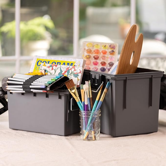 Sheffield 12766 XL Storage Bins With Lids, Mothers Day Gifts, Stackable Storage Bins, Mothers Day Gifts for Mom, Lockable Containers with Lids, Plastic Containers for Home, Classroom, and Dorm