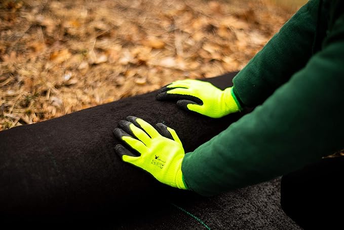 G & F Products Rubber Coated Work Gloves Dozen Pack, Double Layer for Construction, Gardening, Heavy Duty Use