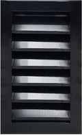 HVAC Premium 8"W x 16"H Aluminum Exterior Gable Louver Vent for Walls & Crawlspace - Weather-Resistant Air Grille with Screen Mesh - Black [Outer Dimensions 9.75"W x 17.75"H]