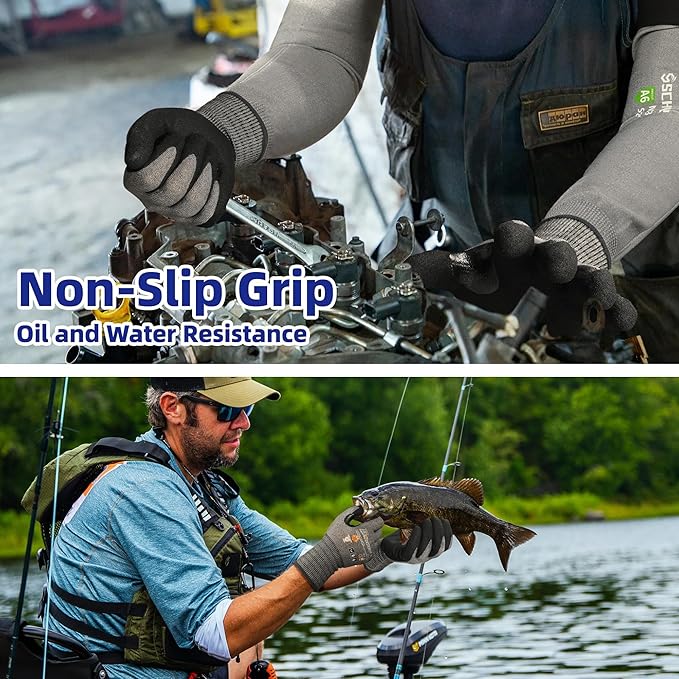Schwer AIR-SKIN Cut Resistant Work Gloves AR5918 with Extreme Lightweight&Thin, Safety Cutting Gloves for Fishing, Refined Work, Garden, Touch-screen, 3D-Comfort Fit, Breathable, 2 Pair (L)
