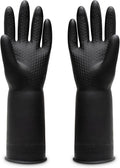 Chemical Resistant Latex Gloves,Cleaning Protective Safety Work Heavy Duty Rubber Gloves