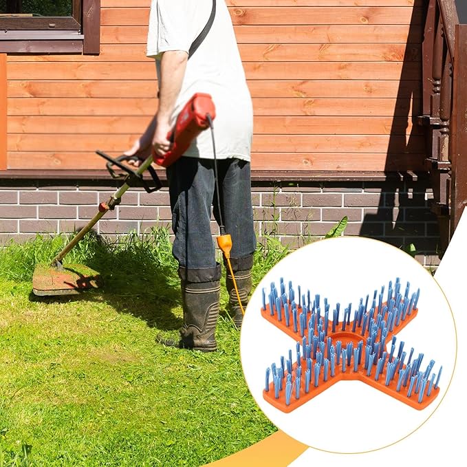 Gralara Lawn Mower Cleaning Brush Mower, Cleaning Tool Nylon Bristles Scrubber Tool for Floor Farm Home Driveway, Electric Lawn Mower, Style C
